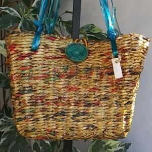 🎯🎯SALE🎯🎯 Hannah Handcrafted Recycled Paper Beach Bag